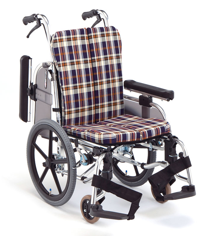 ナビス　車椅子（アルミ製・背折れタイプ）　パープル - 1