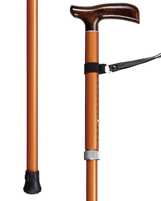 かるケイン日本古色 伸縮杖 超軽量！ Lサイズ 青墨/柿茶 長さ85～95cm