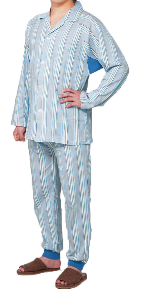 楽々着替えパジャマ 紳士用｜介護パジャマ（寝間着・寝巻き）｜介護
