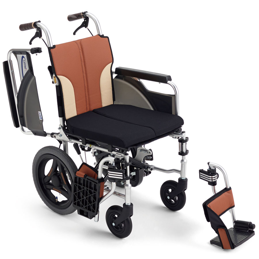 【非課税】介助用車椅子 とまっティSKT-200B ブレーキかけ忘れサポート転倒防止
