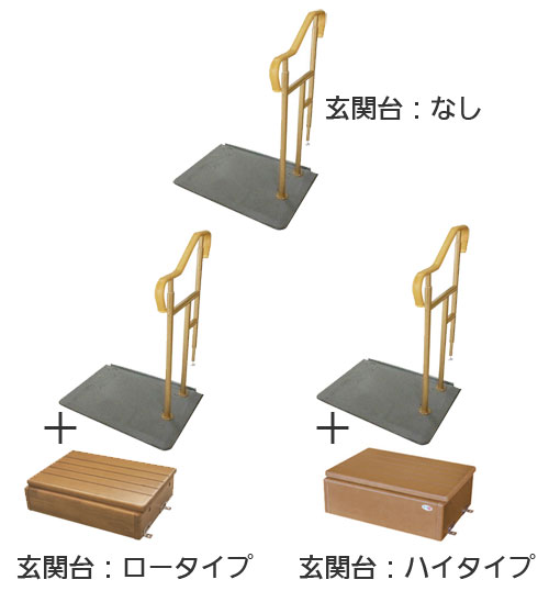 フラワーB ブルーグレイ 玄関用ベストサポート手すり 片手すり / 626