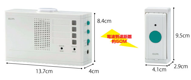 ワイヤレスチャイム 呼び出しセンサー EWS-2001｜介護用呼び鈴・チャイム｜介護用品の通販・販売店【品揃え日本最大級】- 快適空間スクリオ