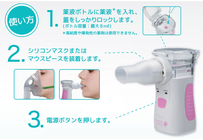 吸入器 超音波ネブライザ ネブラーゼミニ 吸入器具 ネブライザー 介護用品の通販 販売店 品揃え日本最大級 快適空間スクリオ